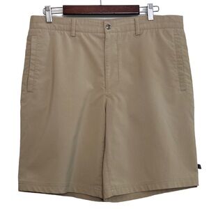 Zero Restrictions Beige Golf Shorts Size 36 x 9 Tour Series Light Stretch Chino